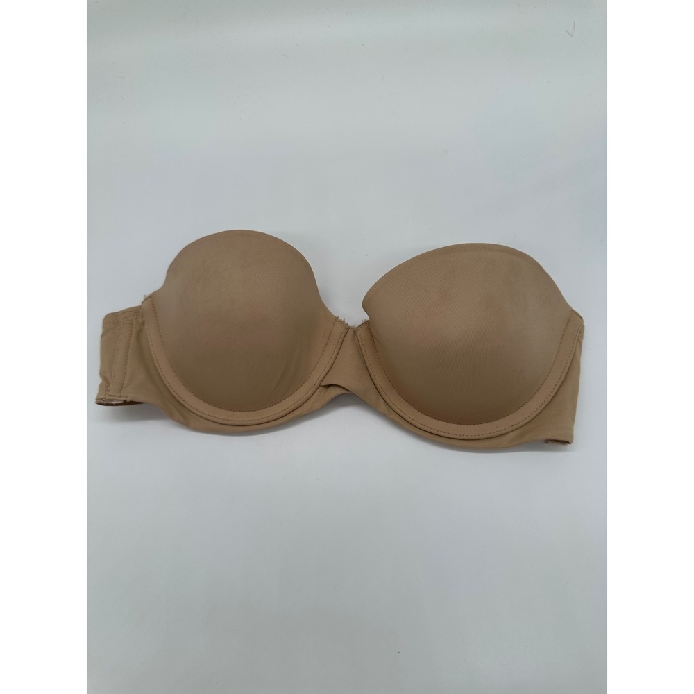 Maidenform 34A Beige Strapless Push Up Bra Convertible Underwire Occasion